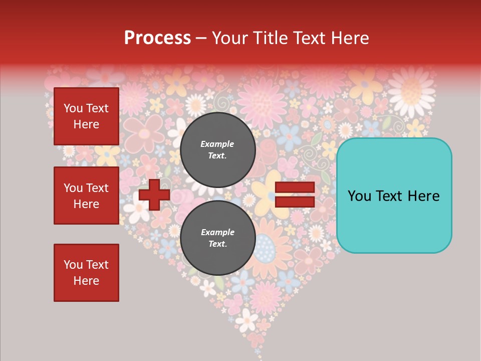Cheerful Flower Black PowerPoint Template