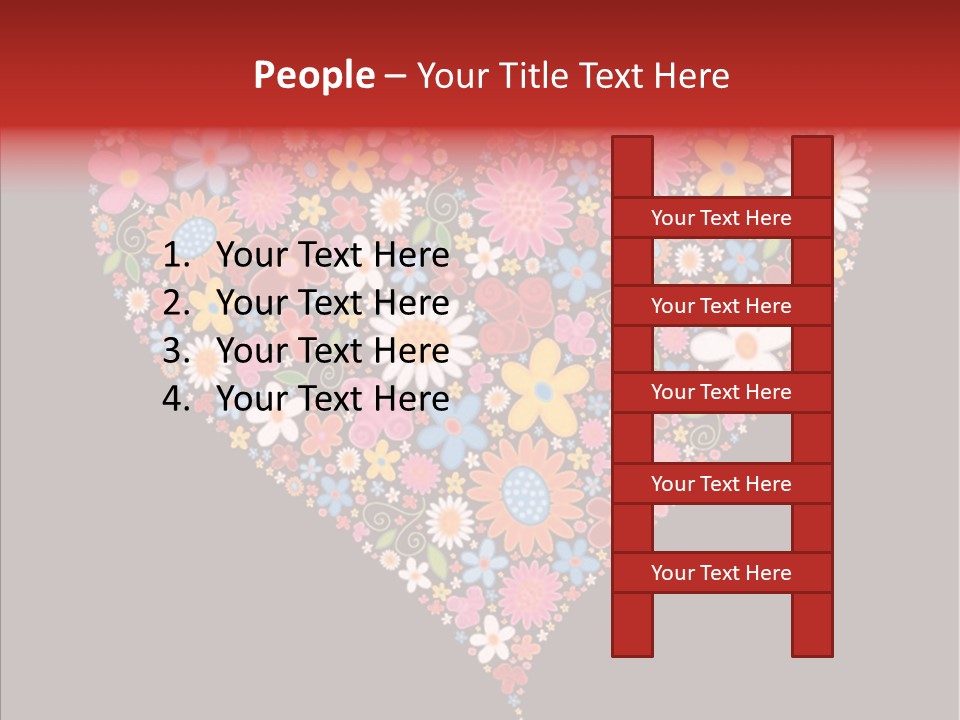 Cheerful Flower Black PowerPoint Template