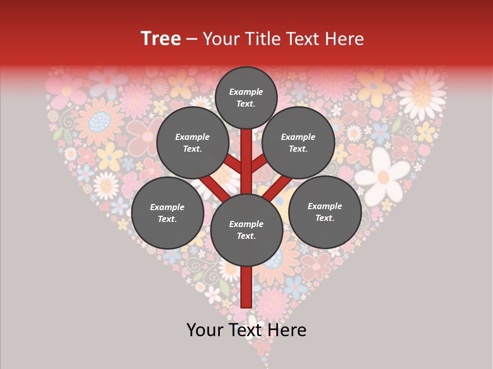 Cheerful Flower Black PowerPoint Template