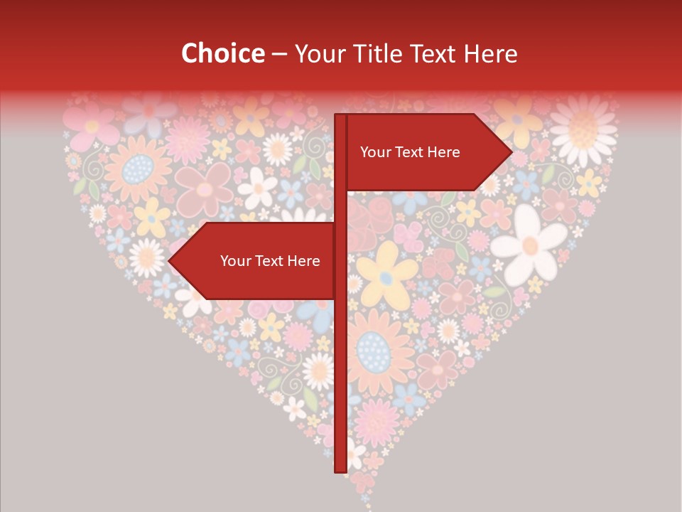 Cheerful Flower Black PowerPoint Template