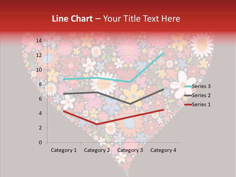 Cheerful Flower Black PowerPoint Template