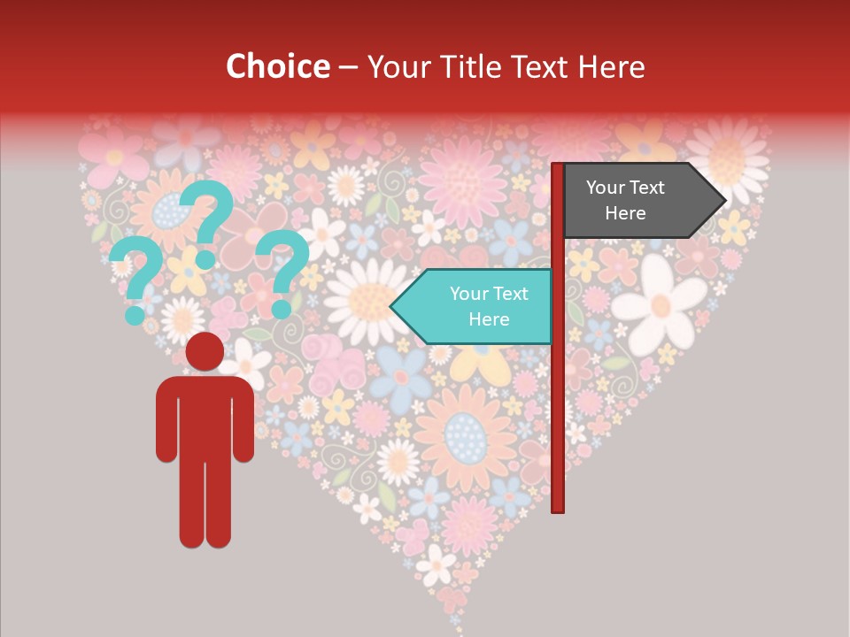 Cheerful Flower Black PowerPoint Template