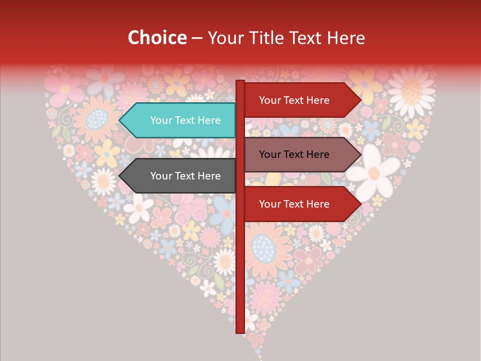 Cheerful Flower Black PowerPoint Template