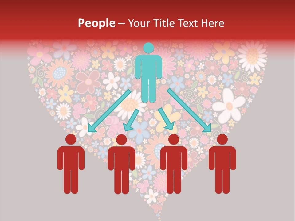 Cheerful Flower Black PowerPoint Template