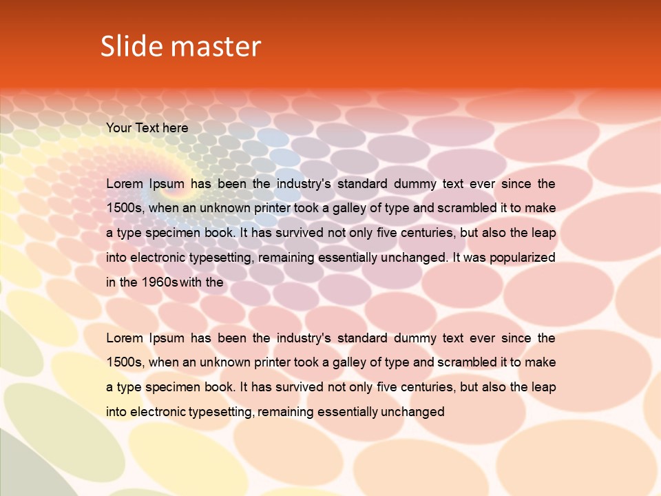 Orange Multicolored Green PowerPoint Template