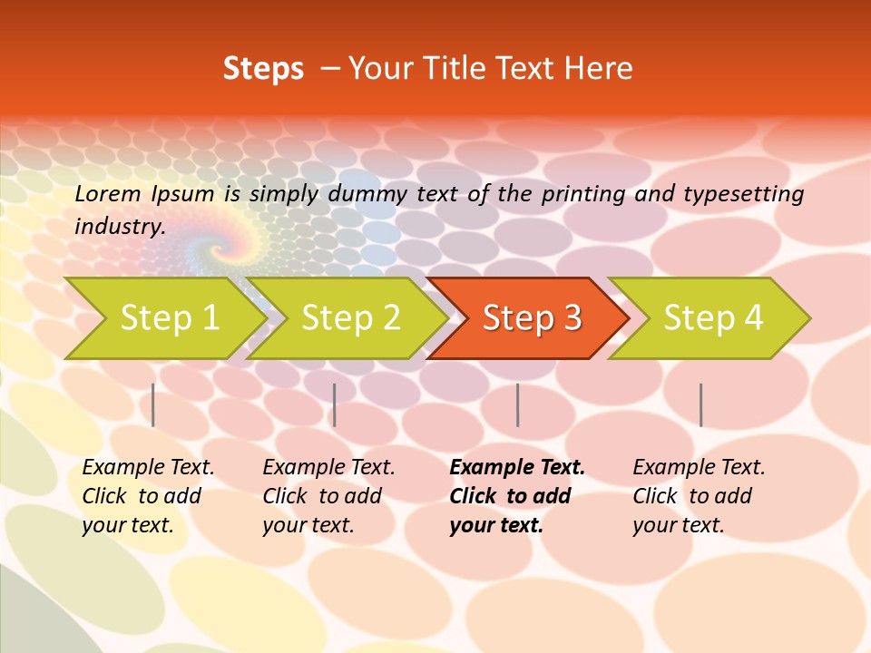 Orange Multicolored Green PowerPoint Template