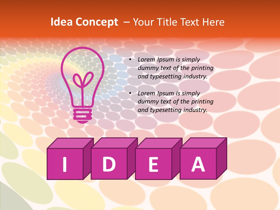 Orange Multicolored Green PowerPoint Template