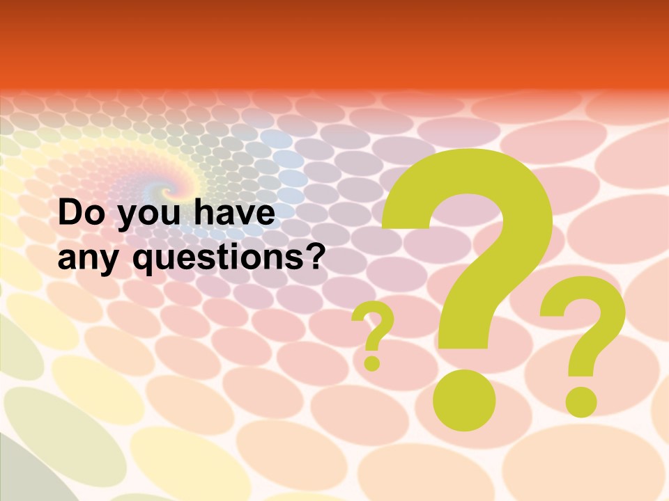 Orange Multicolored Green PowerPoint Template