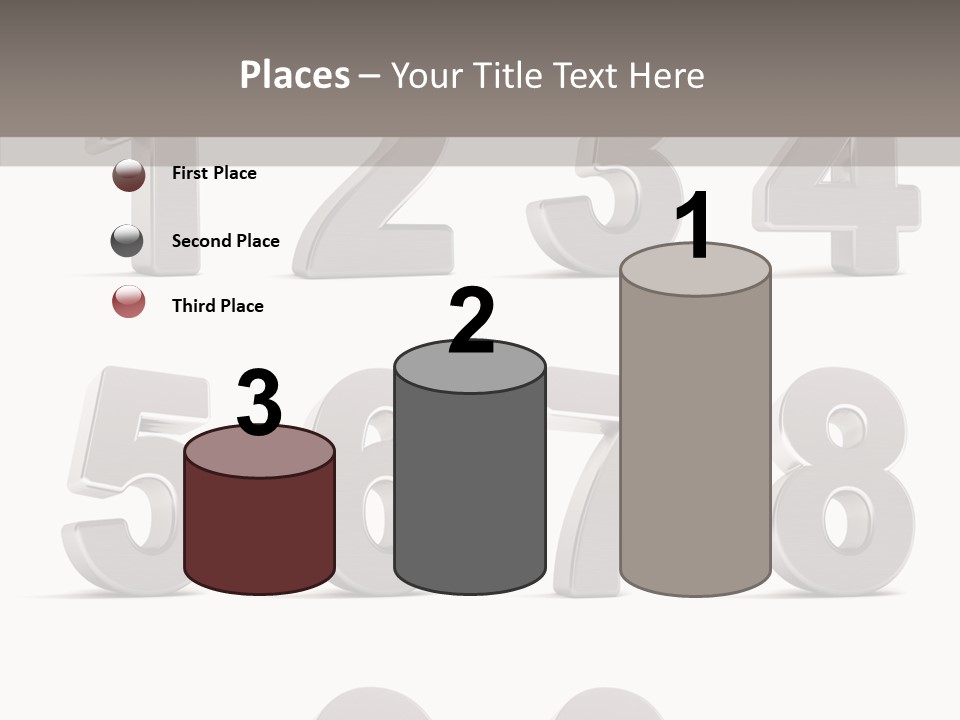 Stylish Numbers Clip PowerPoint Template