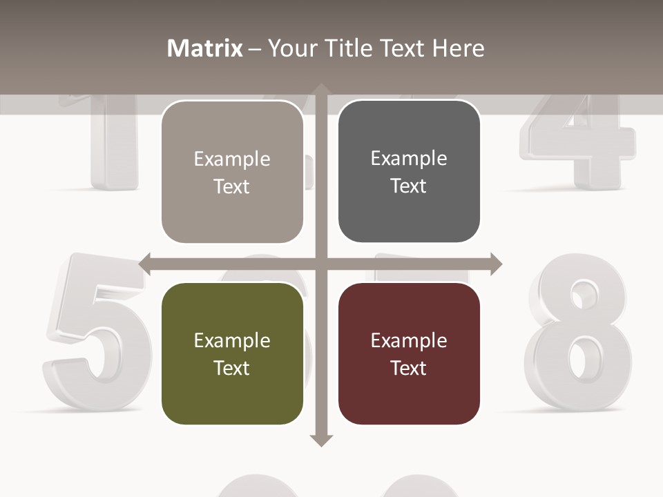 Stylish Numbers Clip PowerPoint Template