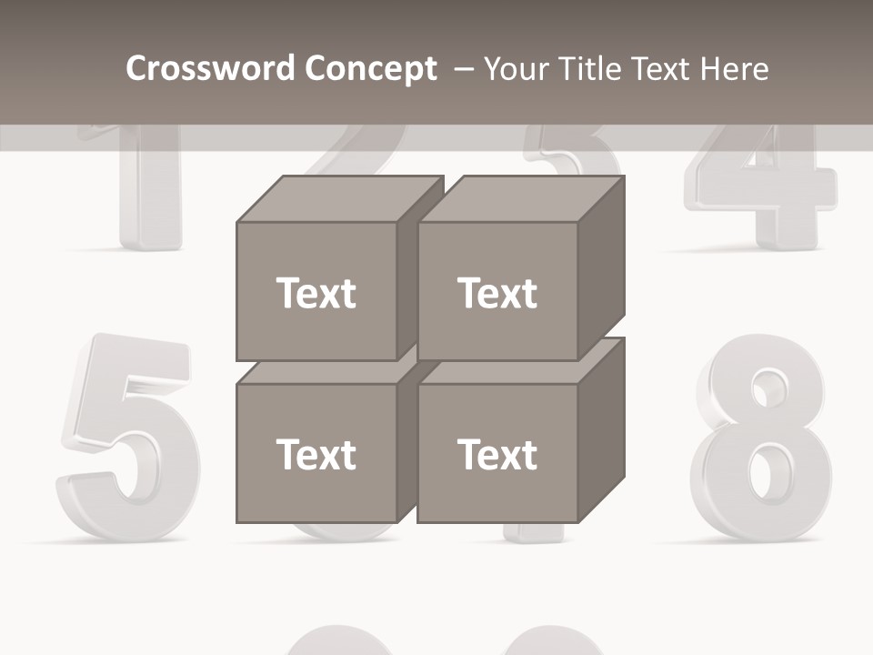 Stylish Numbers Clip PowerPoint Template