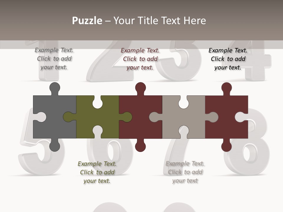 Stylish Numbers Clip PowerPoint Template