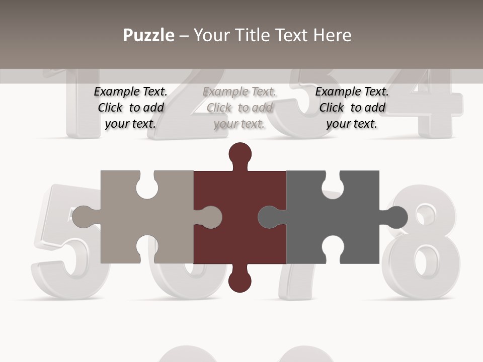 Stylish Numbers Clip PowerPoint Template