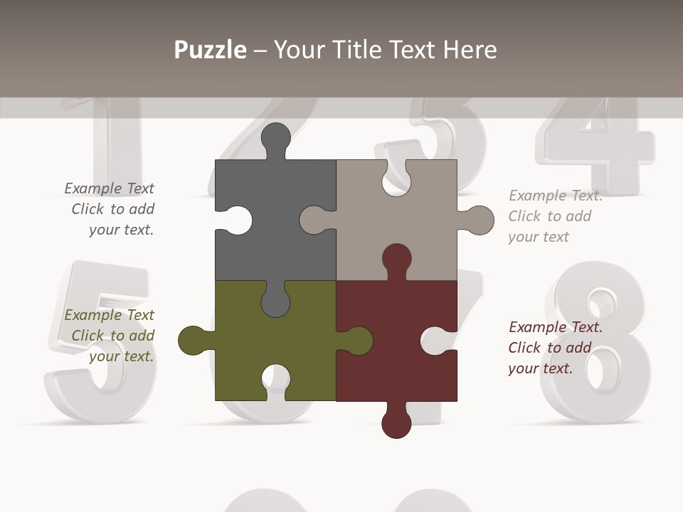 Stylish Numbers Clip PowerPoint Template
