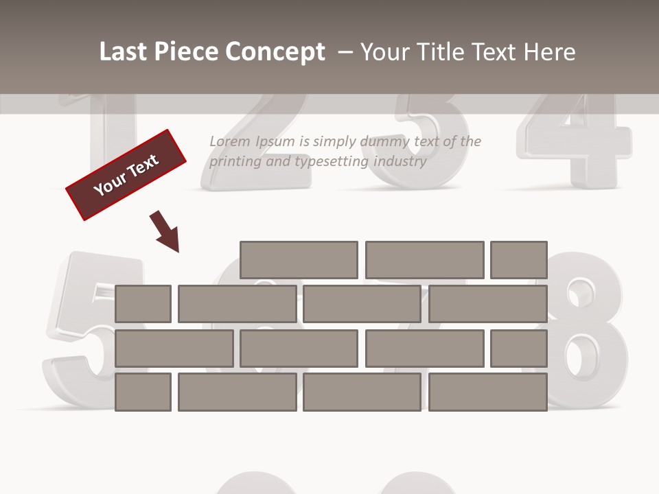 Stylish Numbers Clip PowerPoint Template