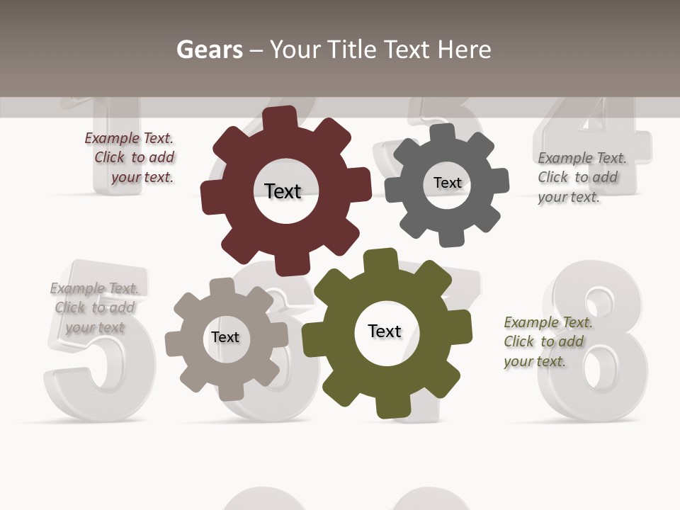 Stylish Numbers Clip PowerPoint Template