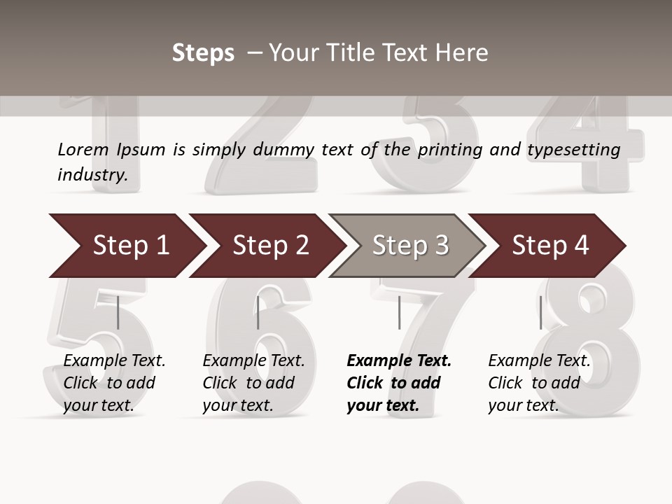 Stylish Numbers Clip PowerPoint Template