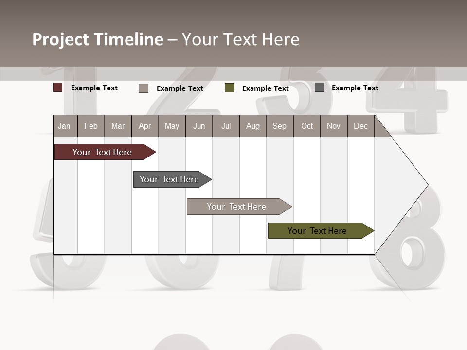 Stylish Numbers Clip PowerPoint Template