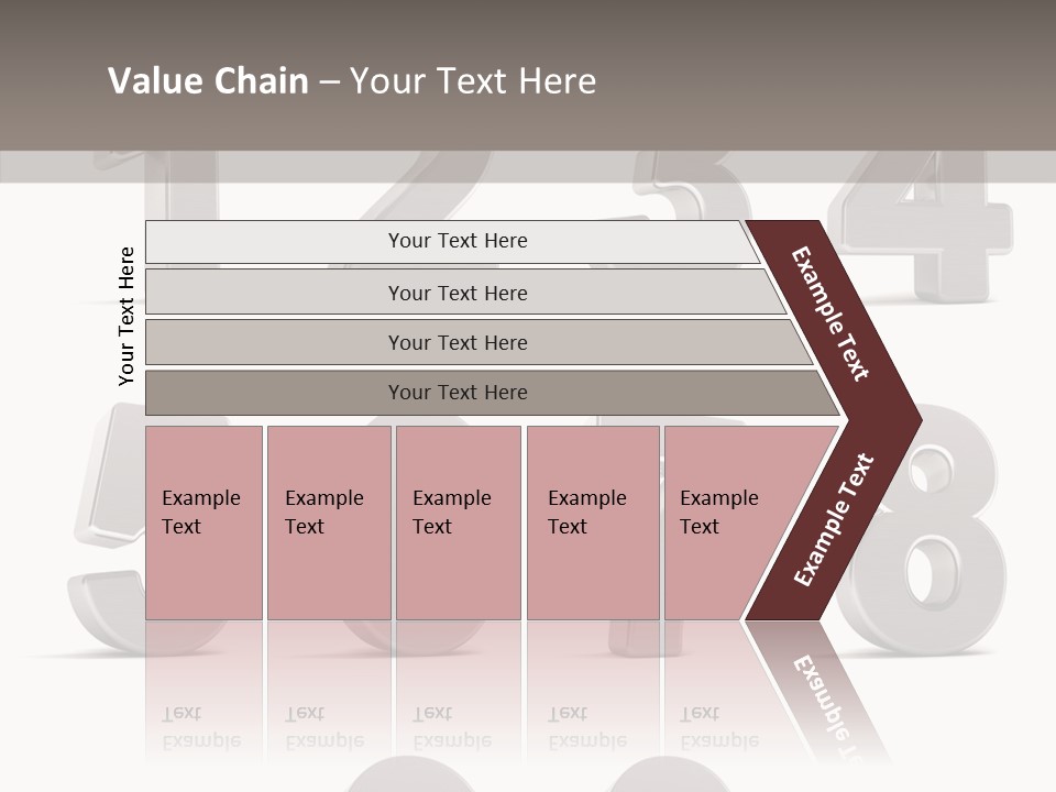 Stylish Numbers Clip PowerPoint Template