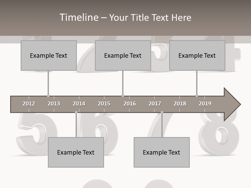 Stylish Numbers Clip PowerPoint Template