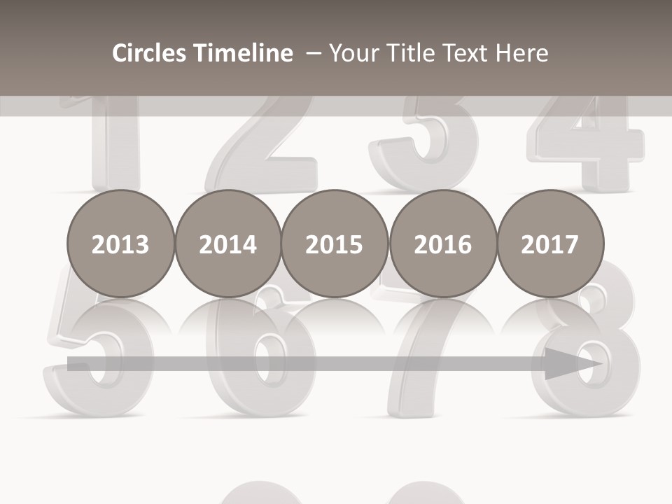 Stylish Numbers Clip PowerPoint Template