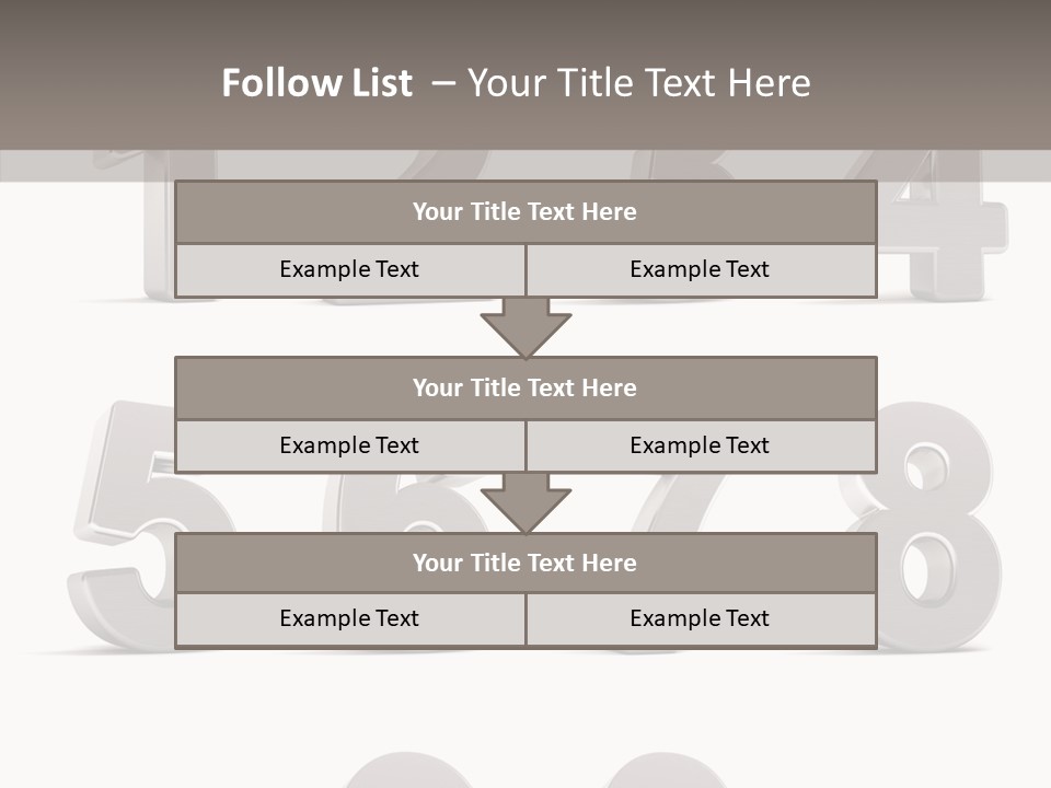 Stylish Numbers Clip PowerPoint Template