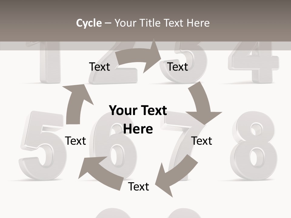 Stylish Numbers Clip PowerPoint Template