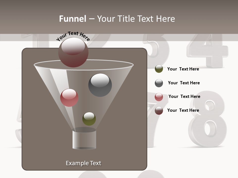 Stylish Numbers Clip PowerPoint Template