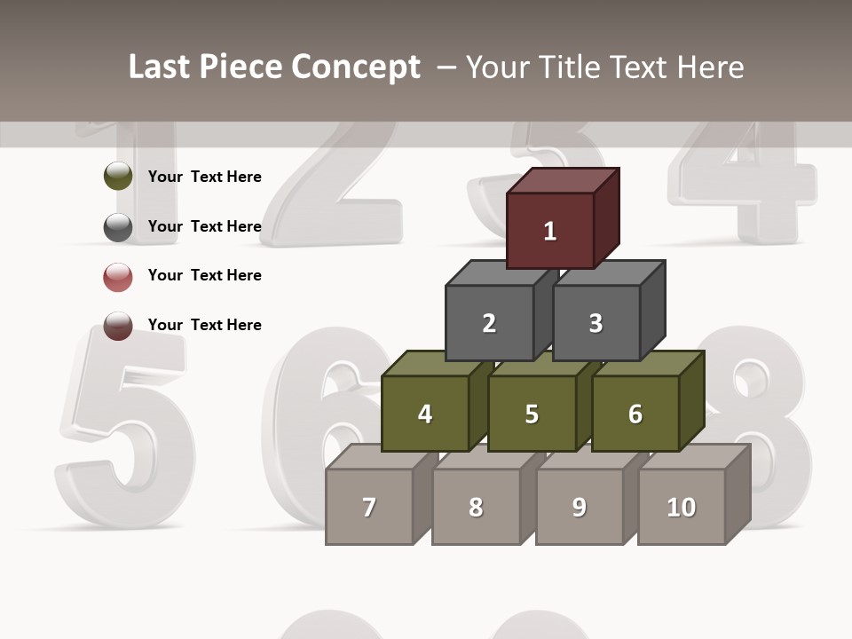 Stylish Numbers Clip PowerPoint Template