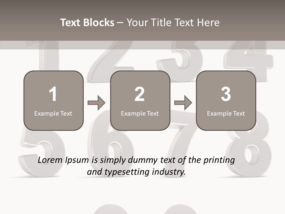 Stylish Numbers Clip PowerPoint Template