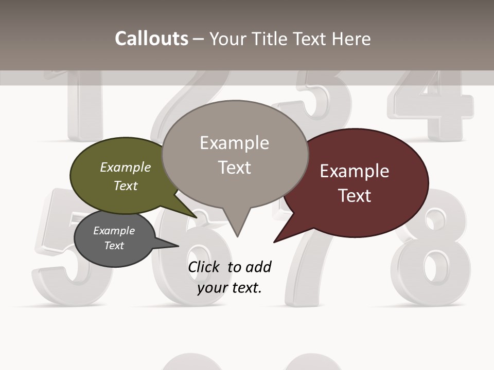 Stylish Numbers Clip PowerPoint Template