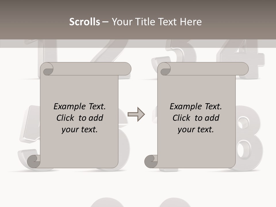 Stylish Numbers Clip PowerPoint Template