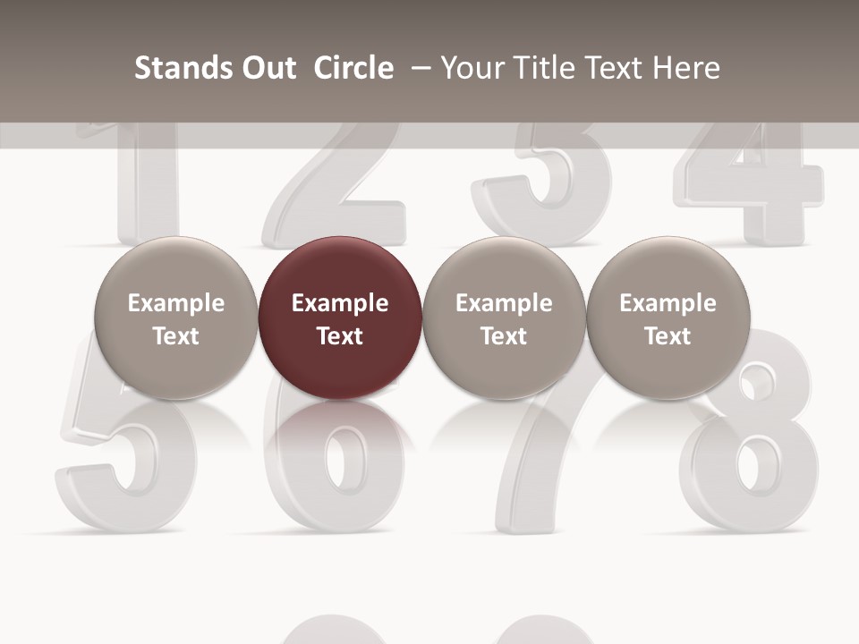 Stylish Numbers Clip PowerPoint Template