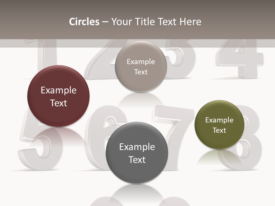 Stylish Numbers Clip PowerPoint Template