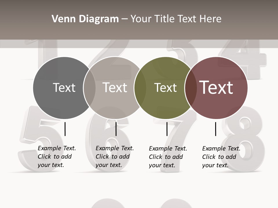 Stylish Numbers Clip PowerPoint Template