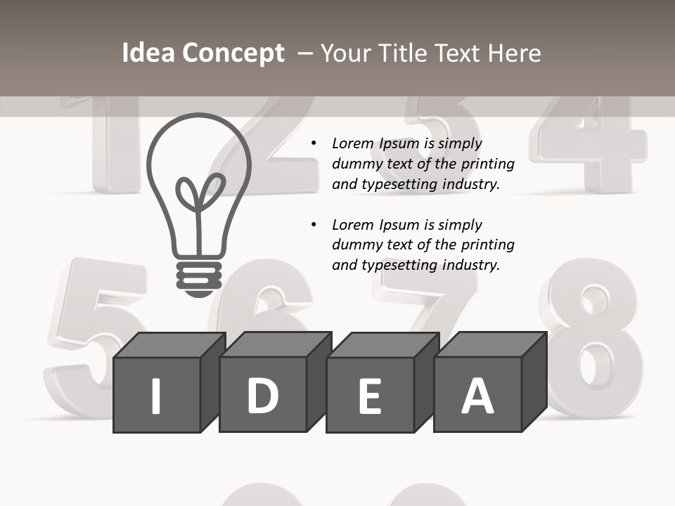 Stylish Numbers Clip PowerPoint Template