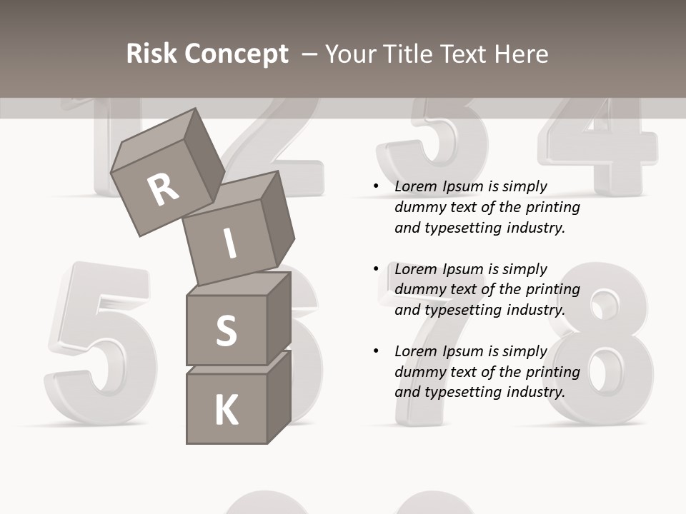 Stylish Numbers Clip PowerPoint Template