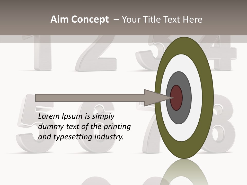 Stylish Numbers Clip PowerPoint Template