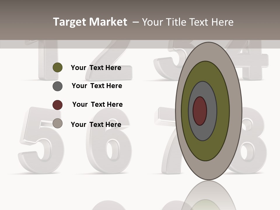 Stylish Numbers Clip PowerPoint Template