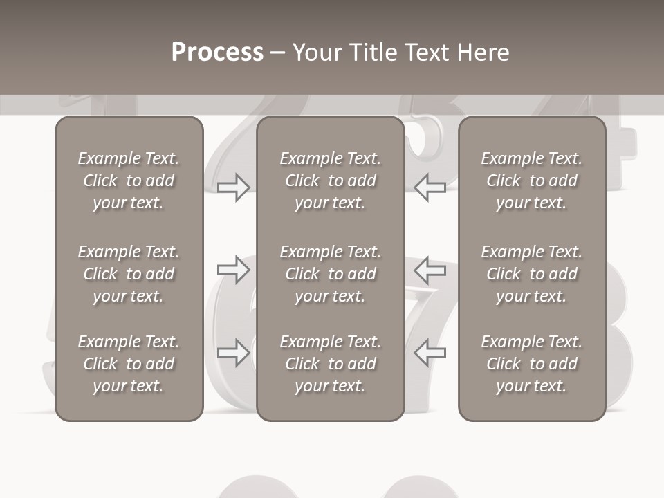 Stylish Numbers Clip PowerPoint Template