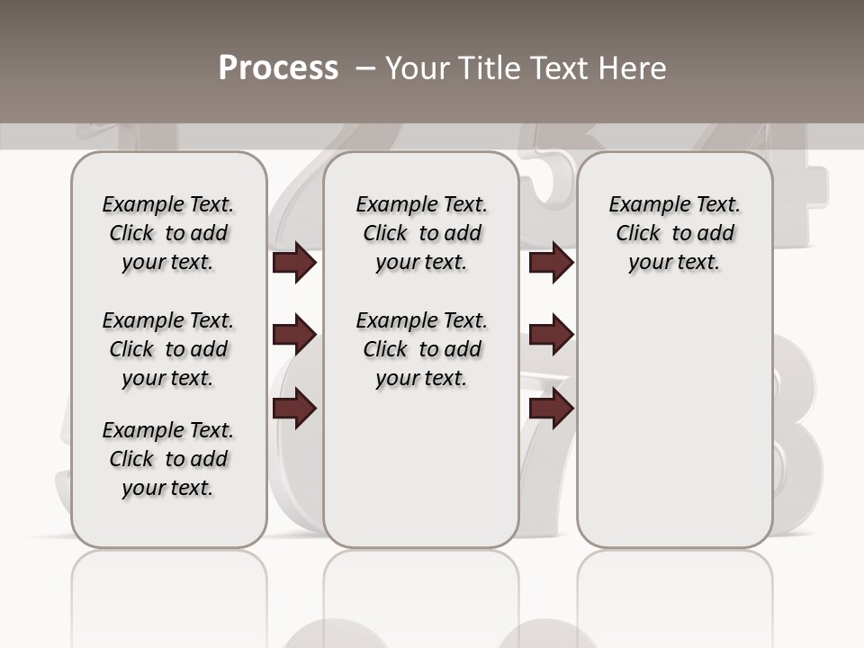 Stylish Numbers Clip PowerPoint Template