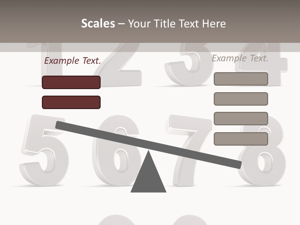 Stylish Numbers Clip PowerPoint Template