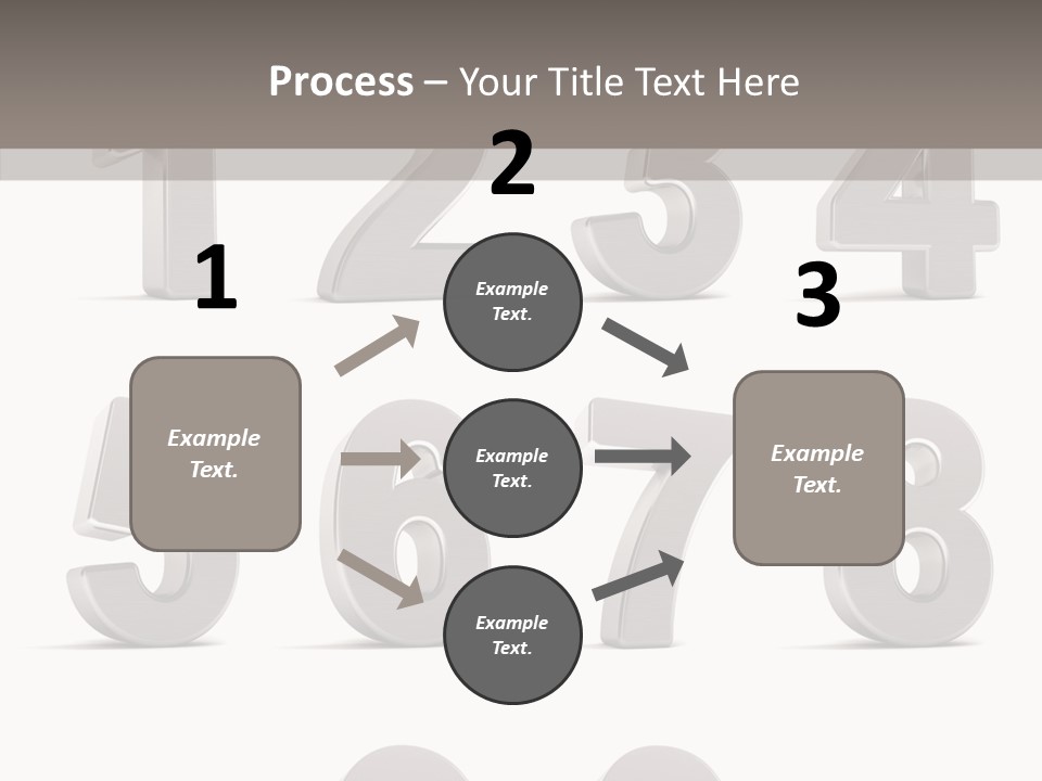 Stylish Numbers Clip PowerPoint Template