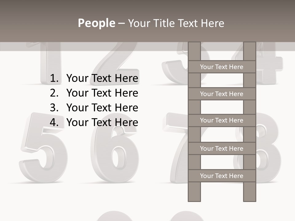 Stylish Numbers Clip PowerPoint Template