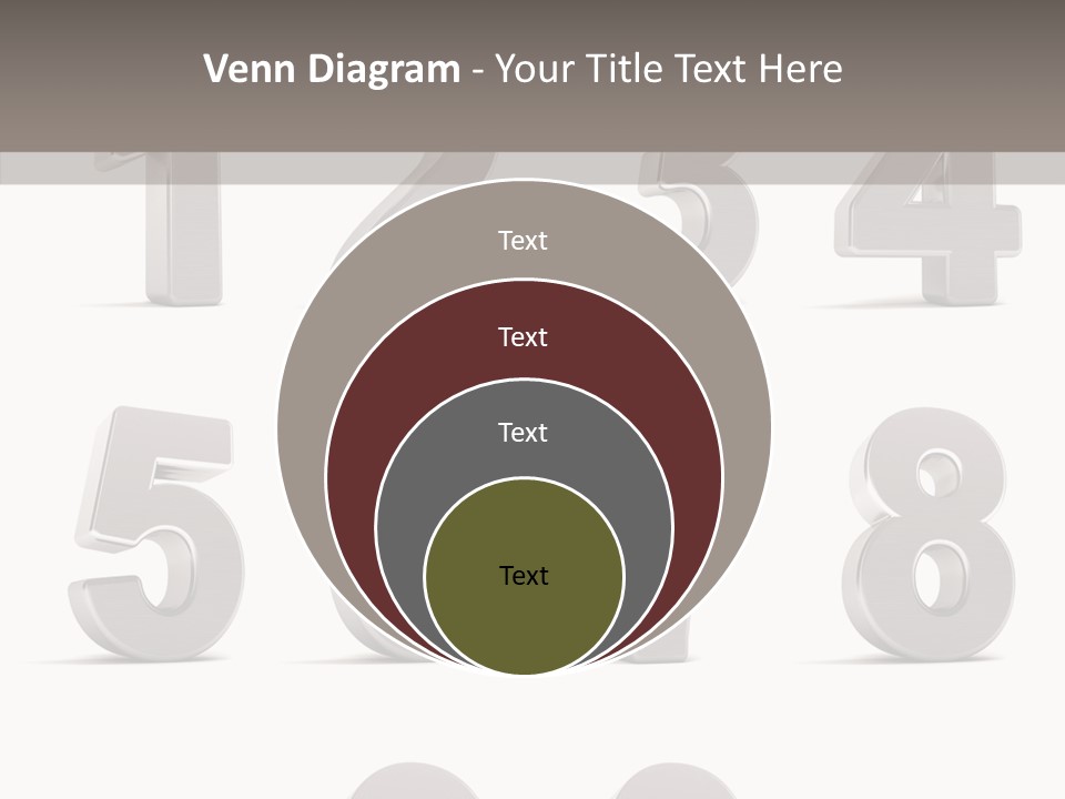 Stylish Numbers Clip PowerPoint Template