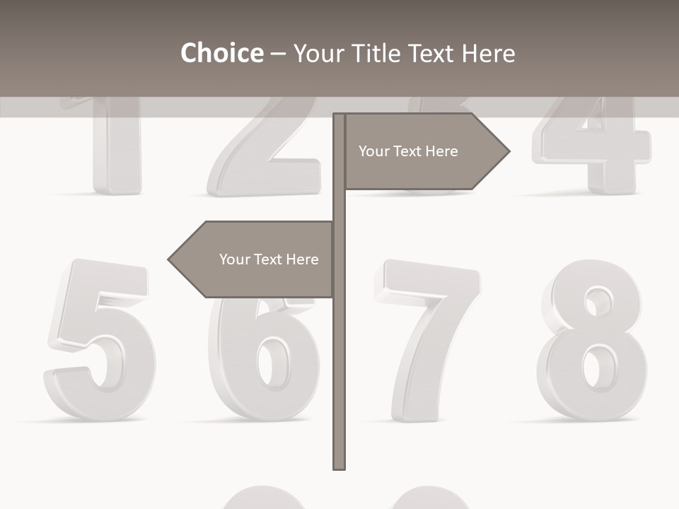 Stylish Numbers Clip PowerPoint Template