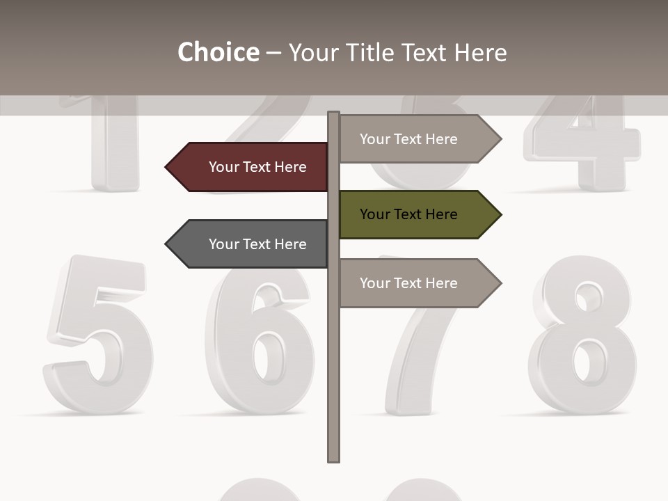 Stylish Numbers Clip PowerPoint Template