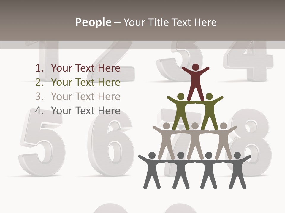 Stylish Numbers Clip PowerPoint Template