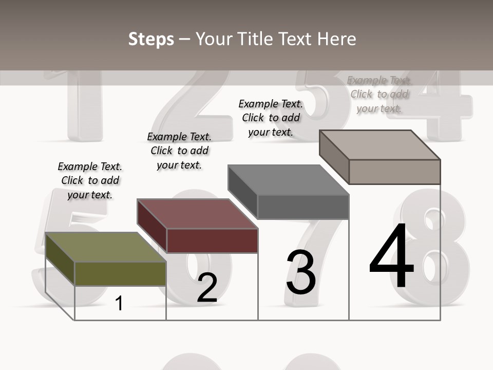 Stylish Numbers Clip PowerPoint Template