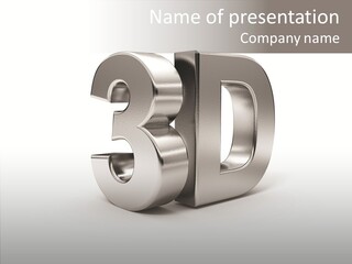 Three-Dimensional Text Solid PowerPoint Template